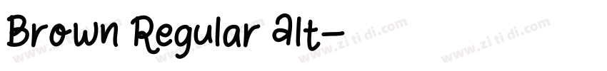 Brown Regular Alt字体转换